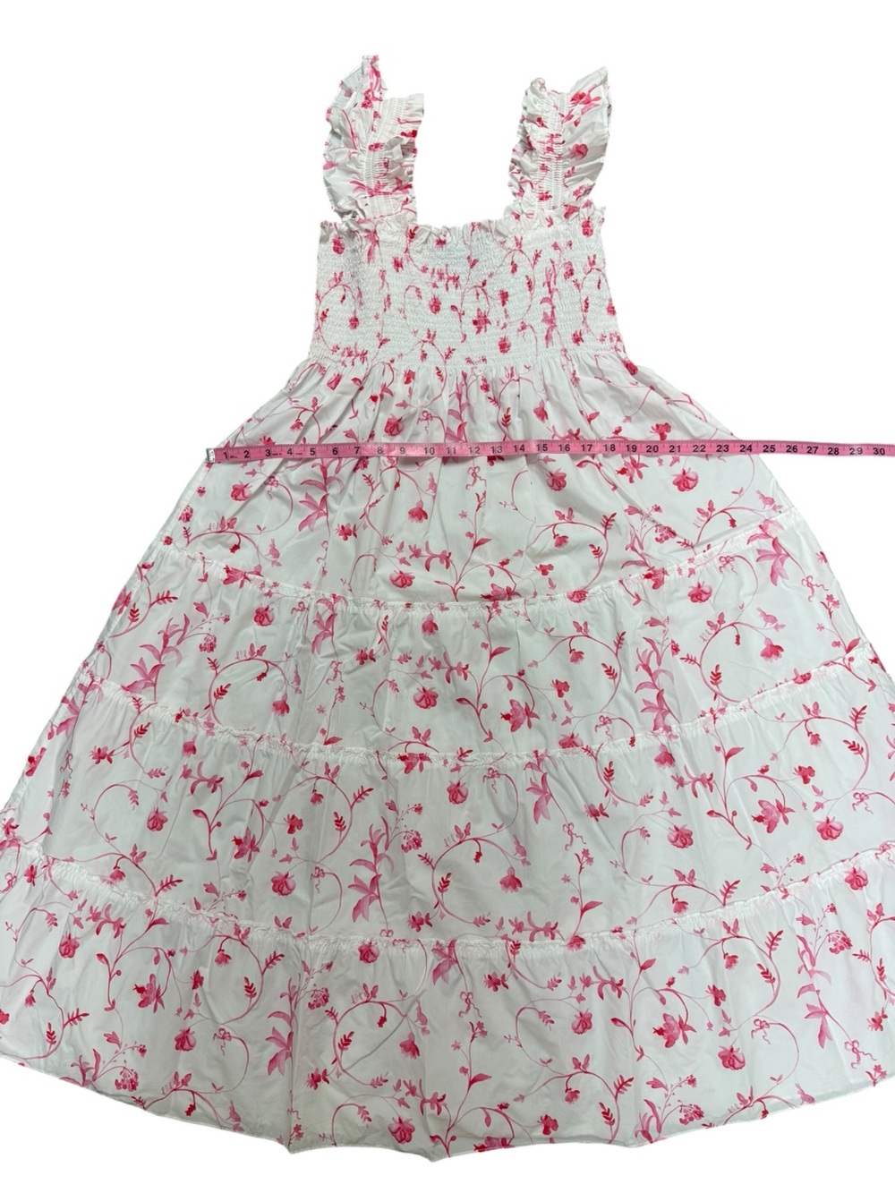 Hill House Home Midi Ellie Nap Dress Rose Botanical
Floral White Pink Size Large - Picture 13 of 14